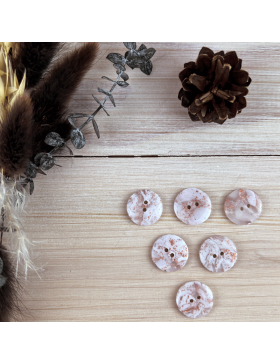 Buttons "Gems" White Copper 19mm