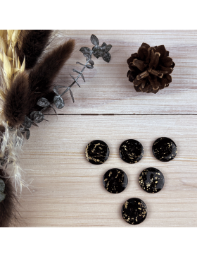 Buttons "Stardust" Black Gold 19mm